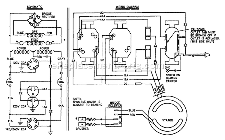 Page B Diagram and Parts List for 8983-4 S5002 Briggs and Stratton Generator